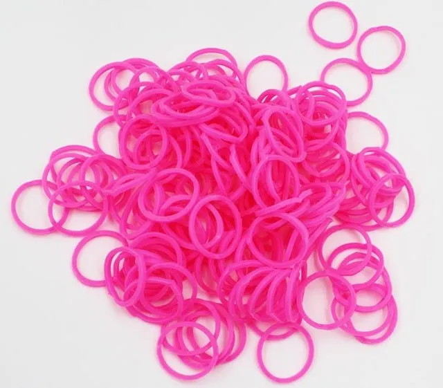 300Pcs Noctilucent Glows in Dark Rubber Loom Bands refill Make Rubber Band Bracelet for DIY Christmas Gift(24 Clip 1Loom) 5134