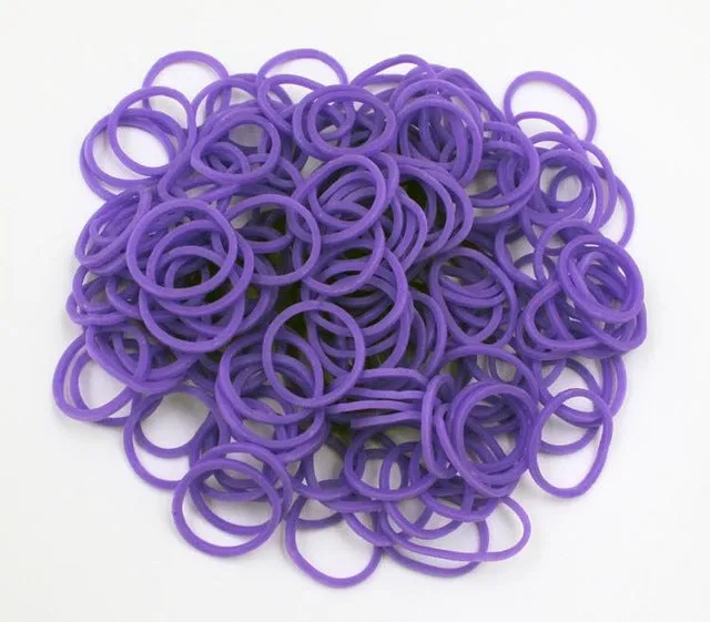 300Pcs Noctilucent Glows in Dark Rubber Loom Bands refill Make Rubber Band Bracelet for DIY Christmas Gift(24 Clip 1Loom) 5134