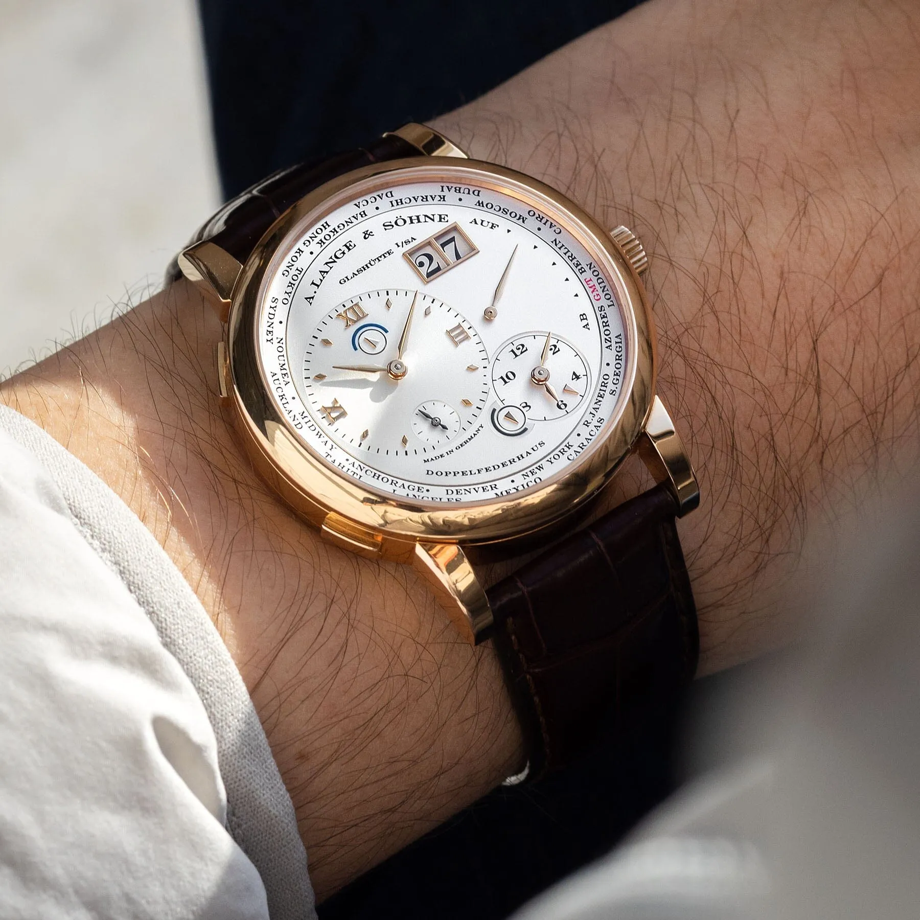 A. Lange & Söhne Lange 1 Time Zone Pink Gold