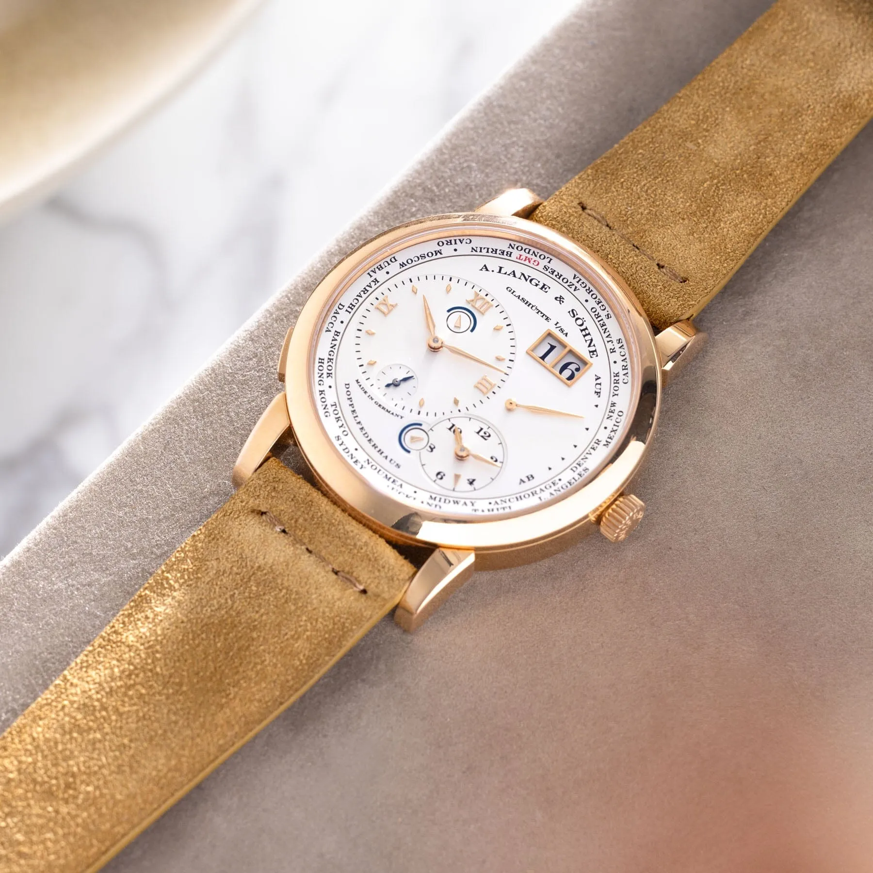 A. Lange & Söhne Lange 1 Time Zone Pink Gold