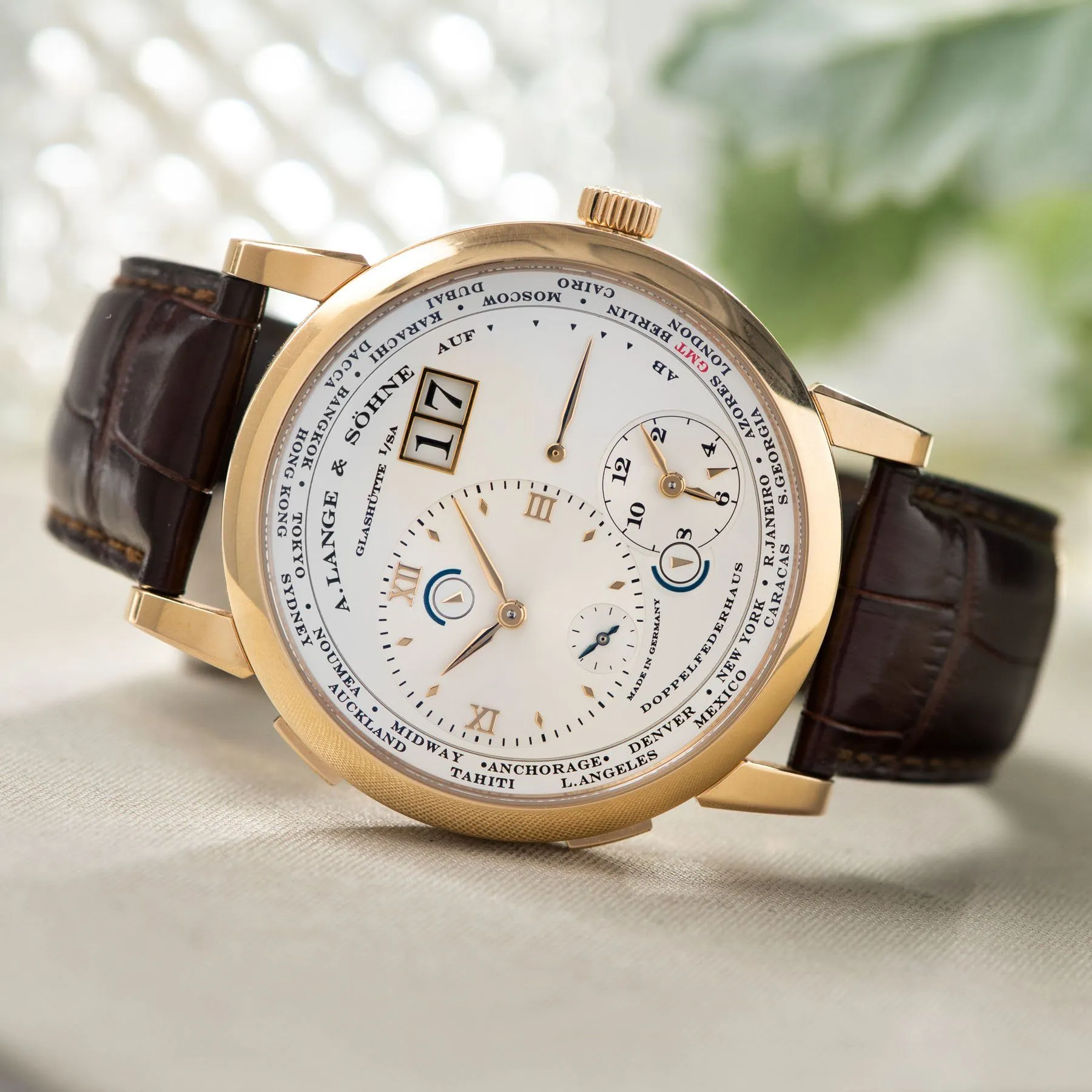 A. Lange & Söhne Lange 1 Time Zone Pink Gold