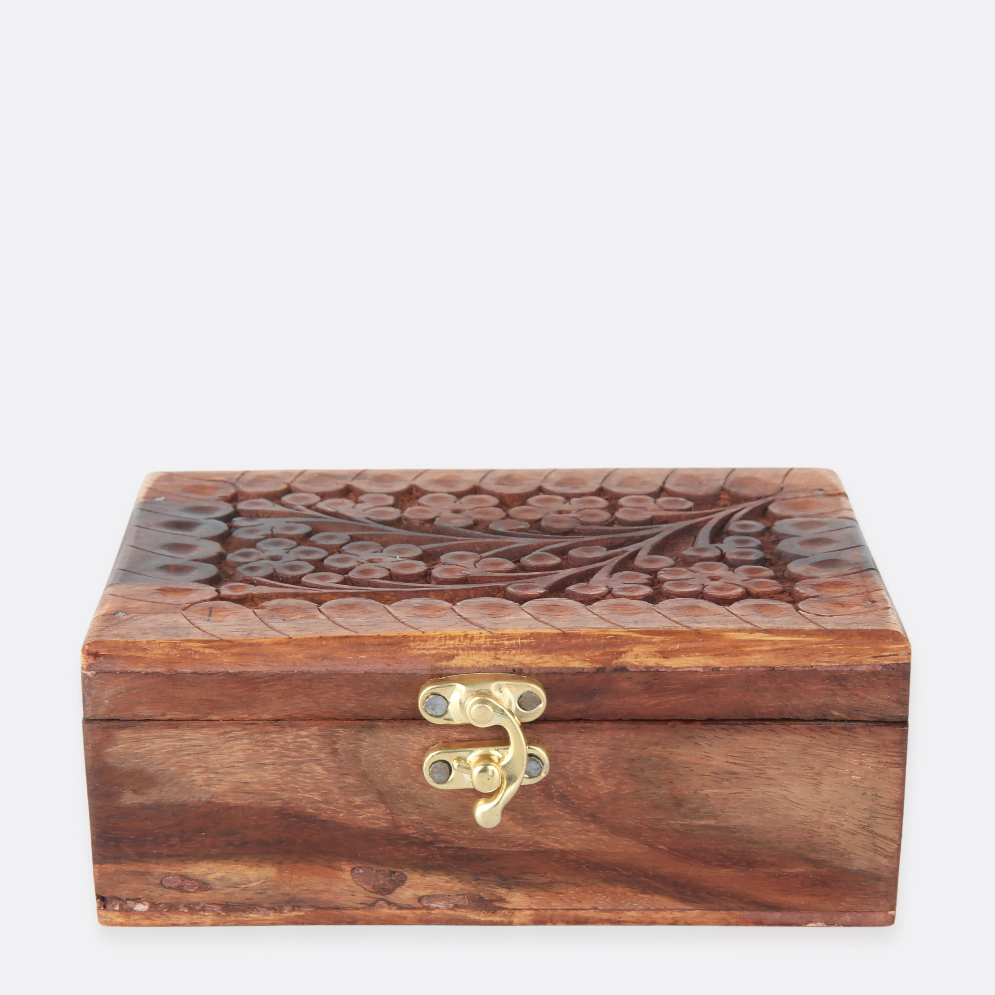 Antique Wooden Jewelry Box