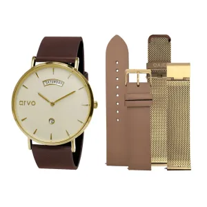 Arvo Unisex Gold Awristacrat Watch Gift Set