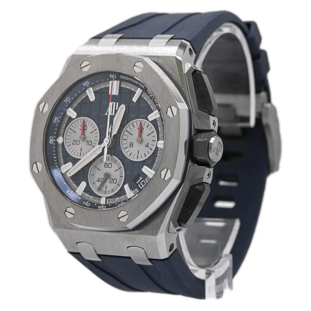 Audemars Piguet Men's Royal Oak Offshore Titanium 43mm Blue Chronograph Dial Watch