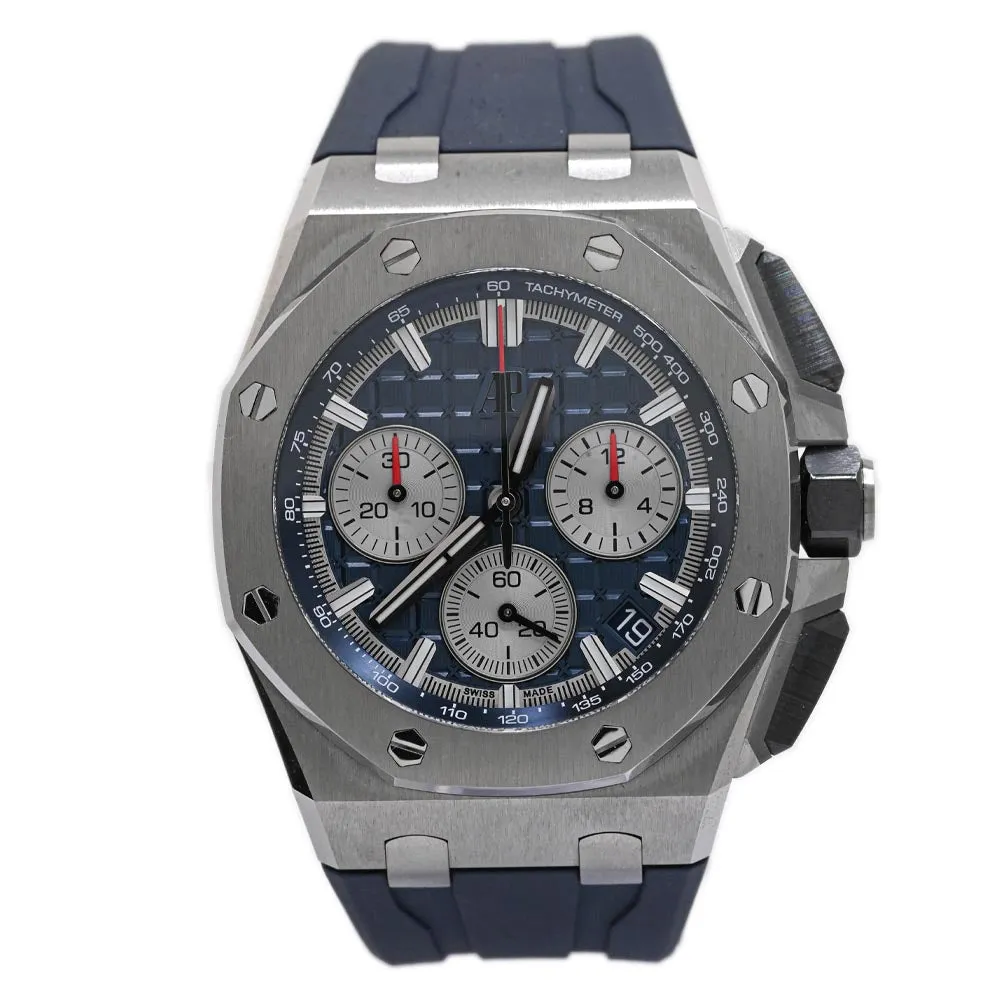 Audemars Piguet Men's Royal Oak Offshore Titanium 43mm Blue Chronograph Dial Watch