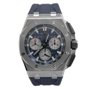 Audemars Piguet Men's Royal Oak Offshore Titanium 43mm Blue Chronograph Dial Watch