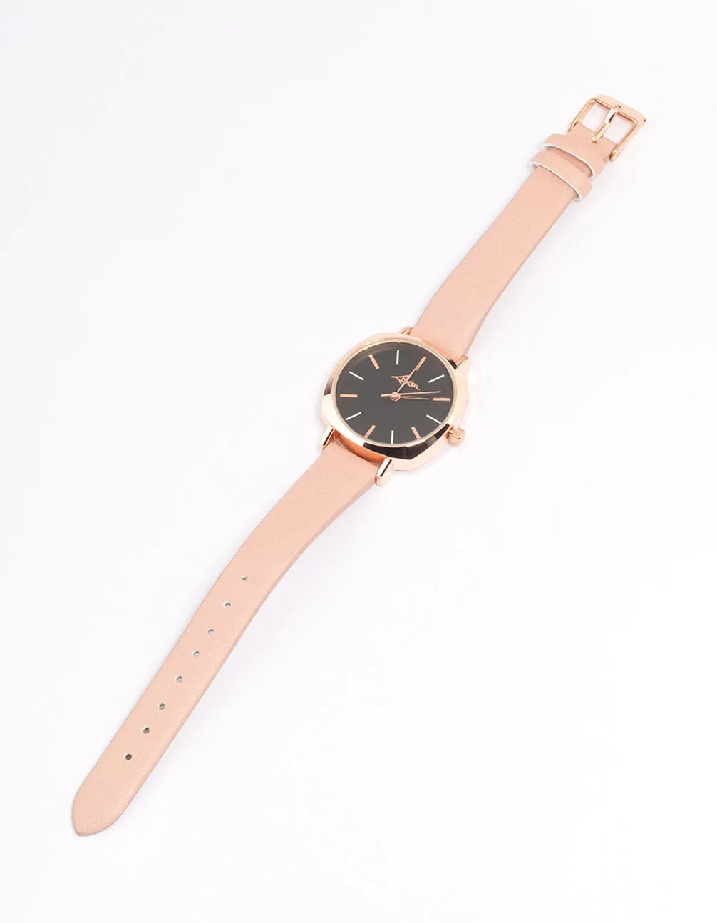 Blush Faux Leather Alternative Marker Watch