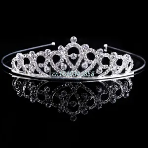 Bridal Wedding Hair Accessories Crystal Rhinestone Crown Headband Stunning Crystal Tiara Wedding Crown Children Tiaras Headband