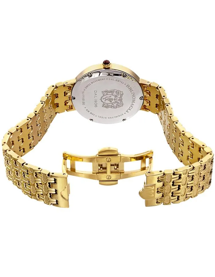 Bruno Magli Womens Isabella Gold-Tone Decorative Link - Bracelet Strap