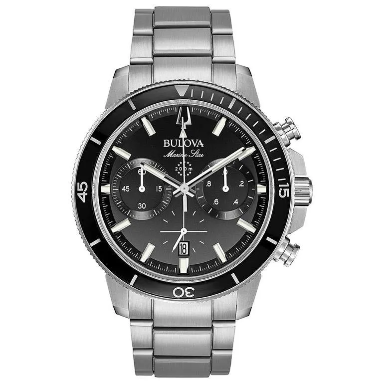 Bulova Marine Star Men's Black Watch 96B272