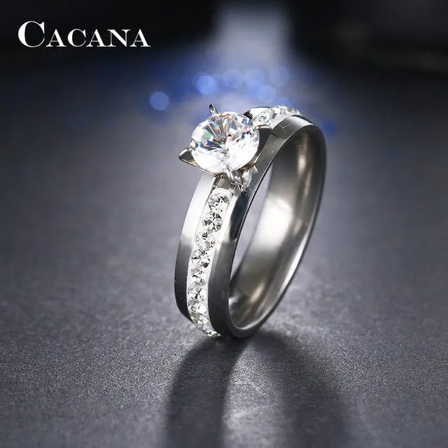 CACANA Top Quality Rings For Women Fashion Jewelry Wholesale NO.R110