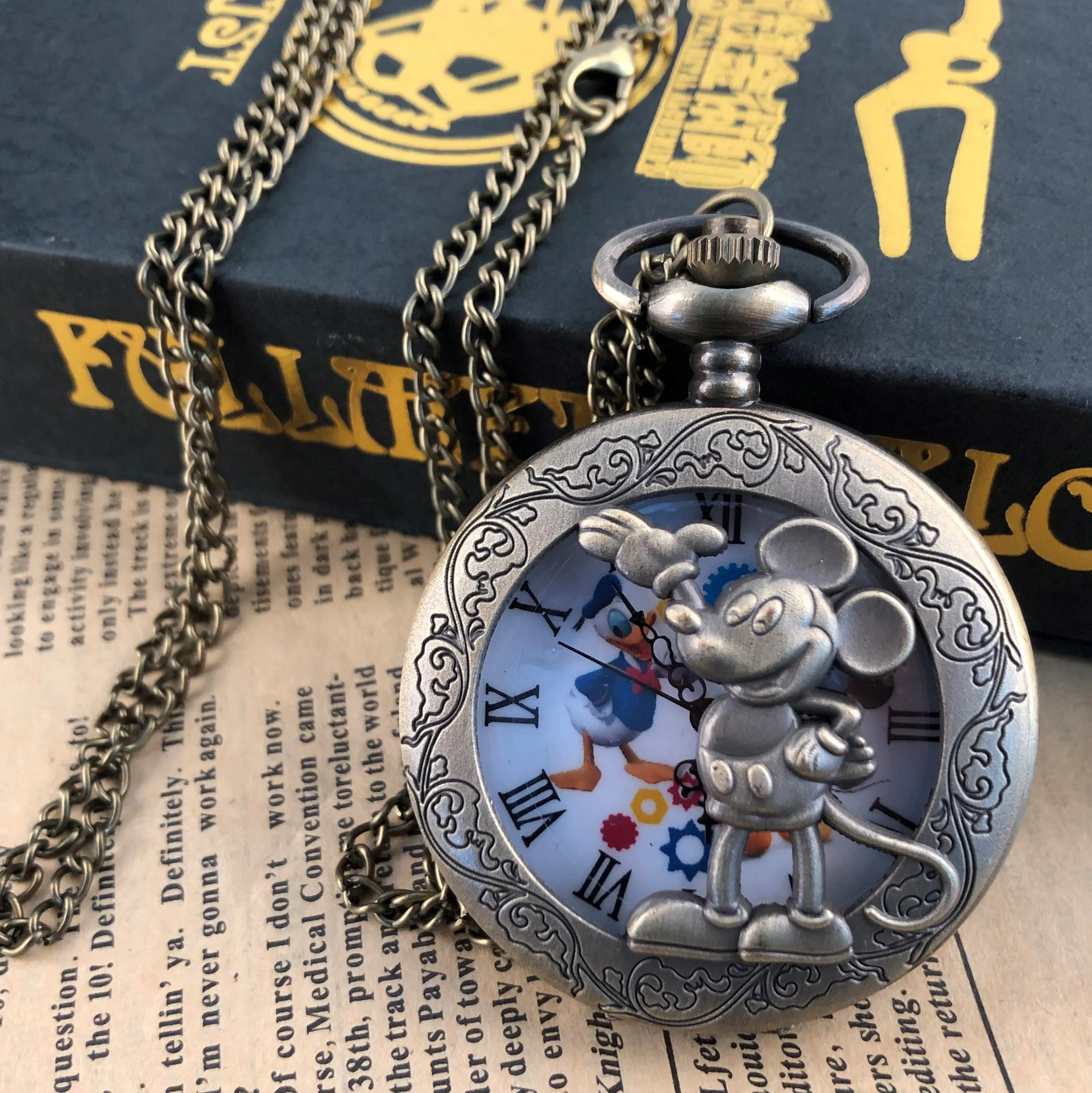 Cartoon Face Mickey Pocket Watch