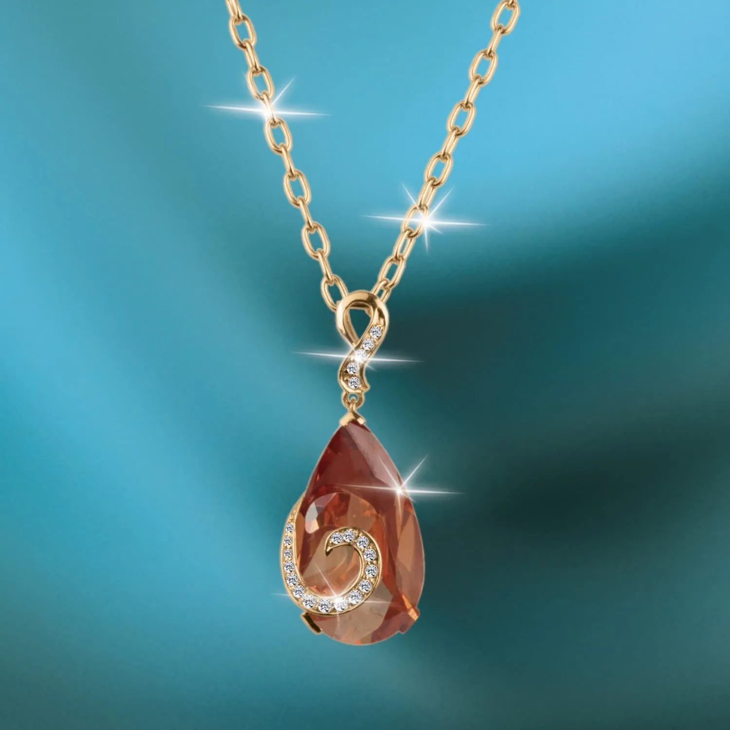 Cognac Swirl Pendant