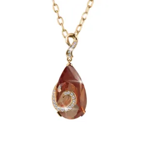 Cognac Swirl Pendant