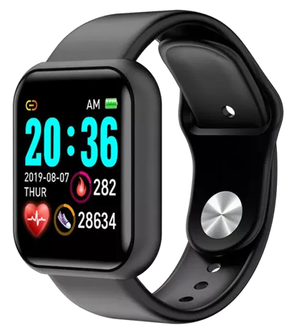 D20 Smart Fitness Watch with Steps, Calories and Distance Tracking, & HP & BP Monitor