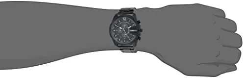 Diesel Chronograph Men's Mega Chief Watch - DZ4283 (Black Dial Black Colored Strap)