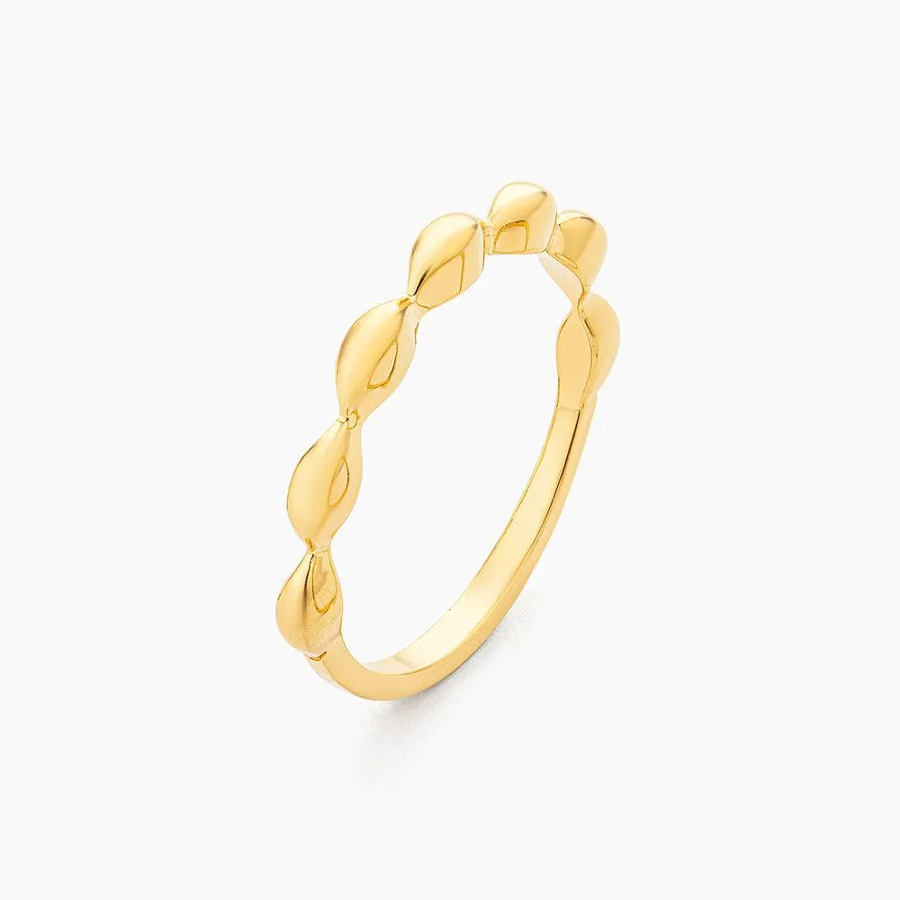 Ella Stein Oval Triple Stackable Ring Set in Gold - Size 6