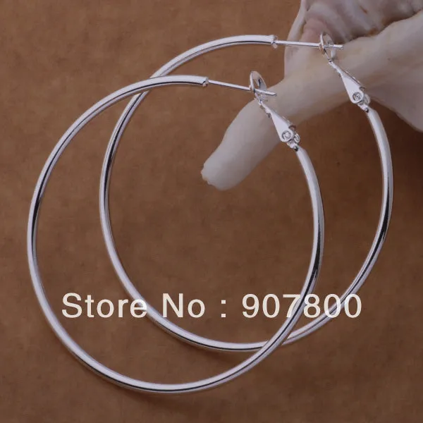 Factory price silver hoop earrings large diameter 5-8CM fashion party jewelry for women Top Quality