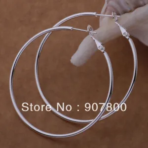 Factory price silver hoop earrings large diameter 5-8CM fashion party jewelry for women Top Quality