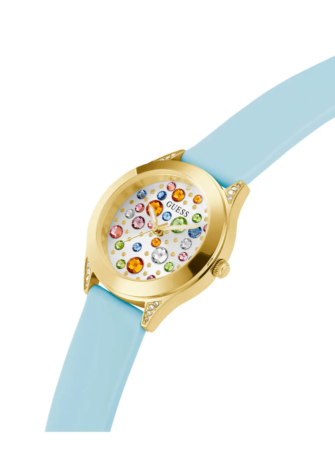 Gold Mini Wonderlust Multi Glitz Silicone Watch