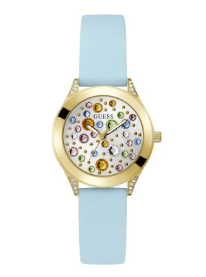 Gold Mini Wonderlust Multi Glitz Silicone Watch