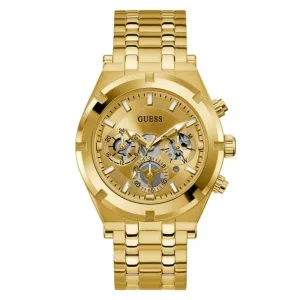 Guess Gents Continental Gold Tone Watch GW0260G4