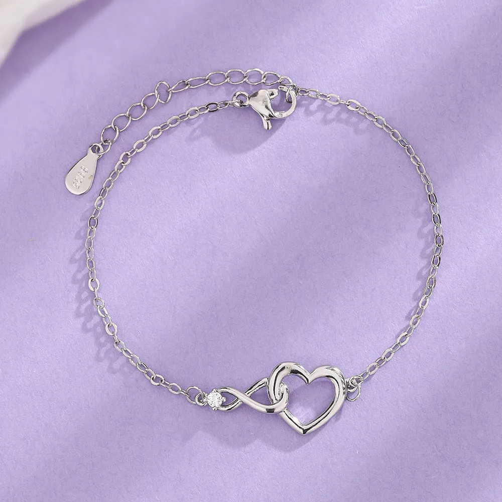 Heart-shape Bracelet Fashion Jewelry Versatile Love Bracelet Gift For Girlfriend Valentine's Day