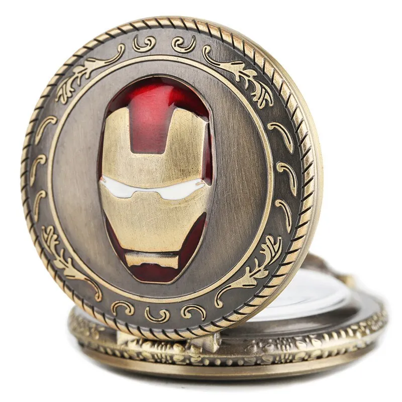 Iron Man Vintage Quartz Pocket Watch