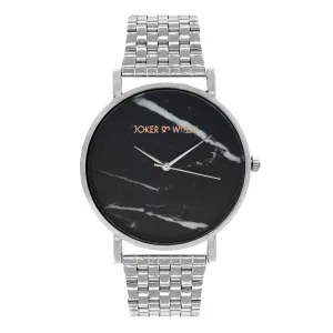 Joker & Witch Lucien Marble Dial Silver Watch for Women