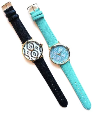 Leather Aztec Trendy Watches