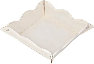 Leather Valet Tray | White