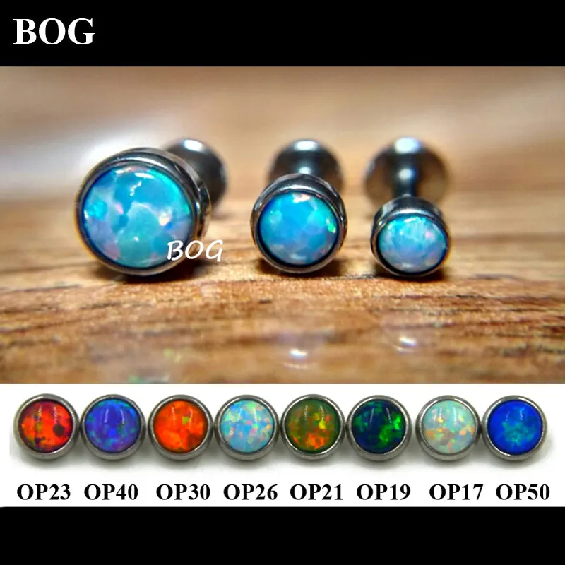 Lot 3Pcs Opal Stone Labret Monroe Lip Stud Ear Piercing Cartilage Tragus Helix Earring Nose Stud 16g Lip Ring Body Jewelry