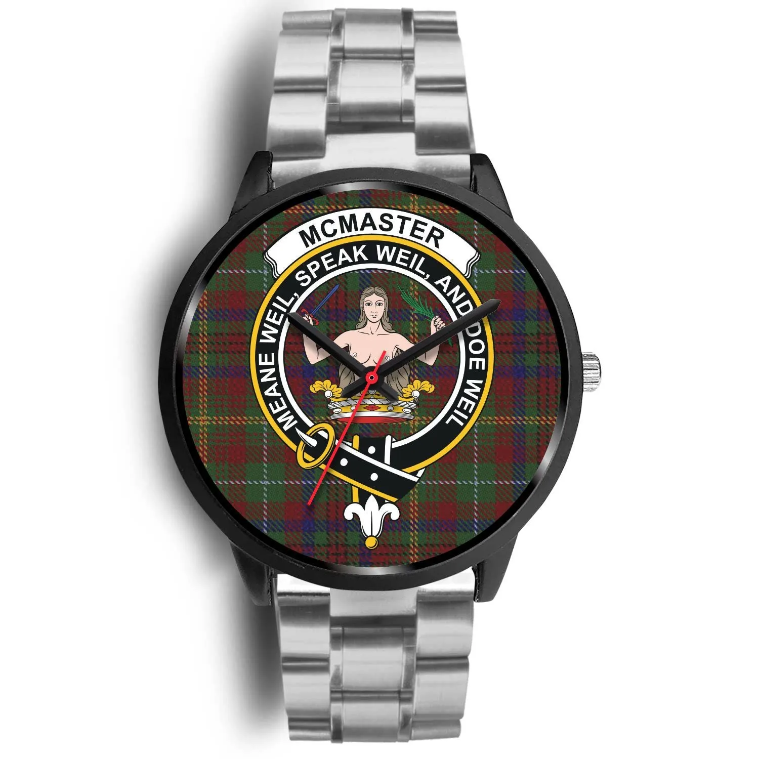 McMaster Clan Badge Tartan Black Watch