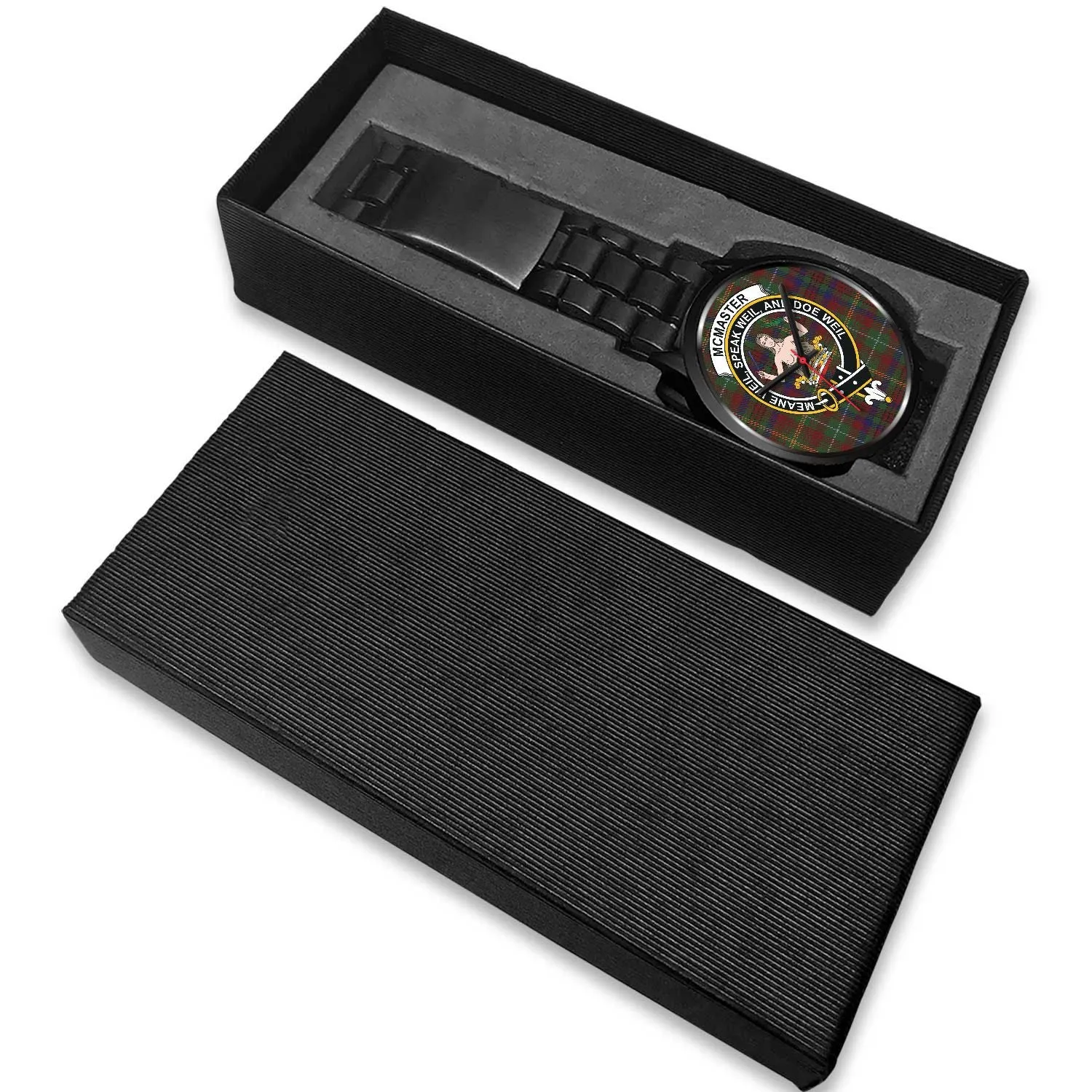 McMaster Clan Badge Tartan Black Watch