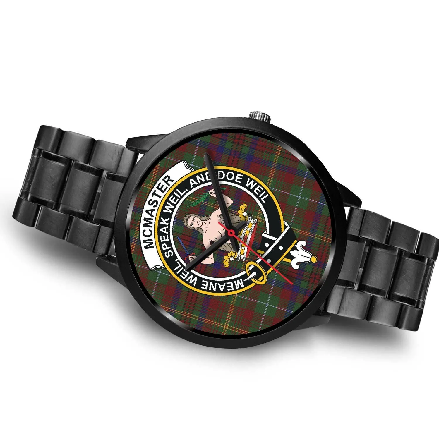 McMaster Clan Badge Tartan Black Watch