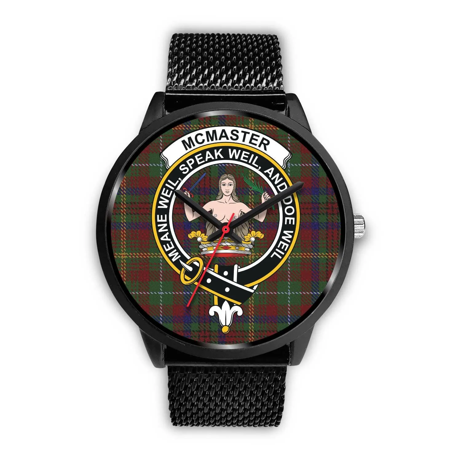 McMaster Clan Badge Tartan Black Watch