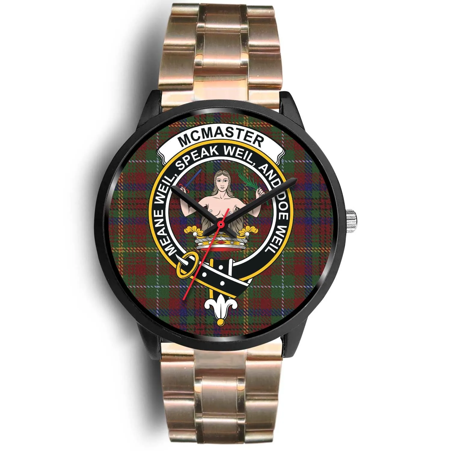 McMaster Clan Badge Tartan Black Watch