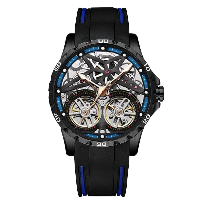 Men's Advanced Automatic Watch - Tourbillon Skeleton Mechanical Timepiece with Automatic Winding