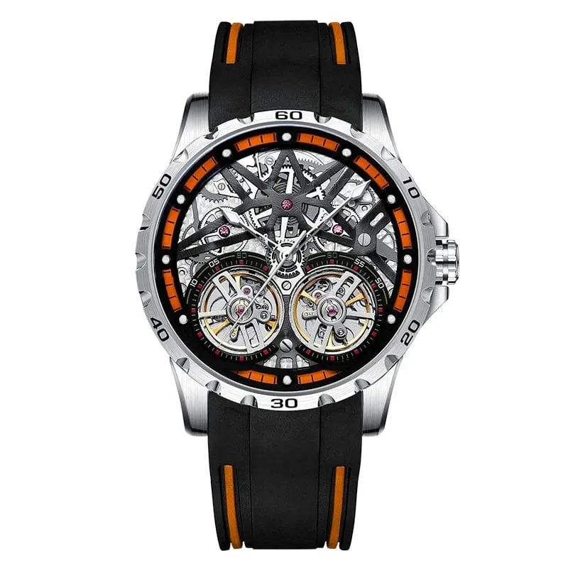 Men's Advanced Automatic Watch - Tourbillon Skeleton Mechanical Timepiece with Automatic Winding