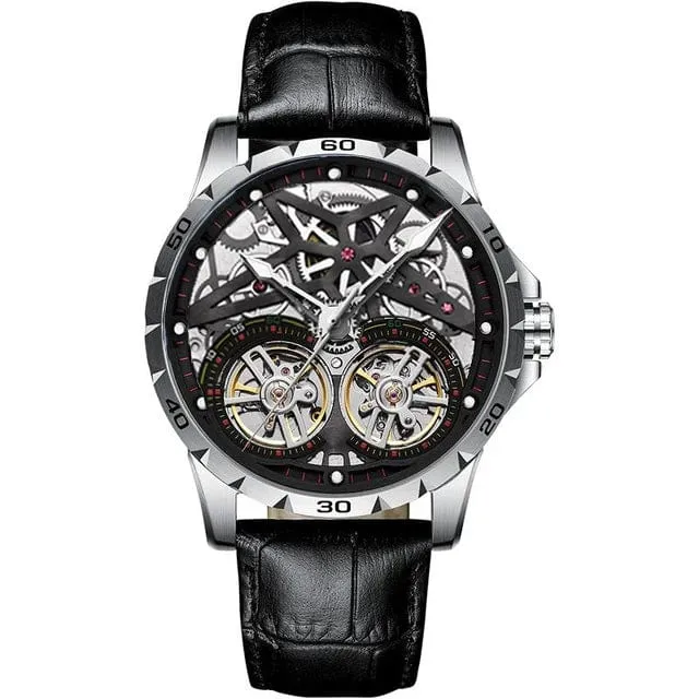 Men's Advanced Automatic Watch - Tourbillon Skeleton Mechanical Timepiece with Automatic Winding