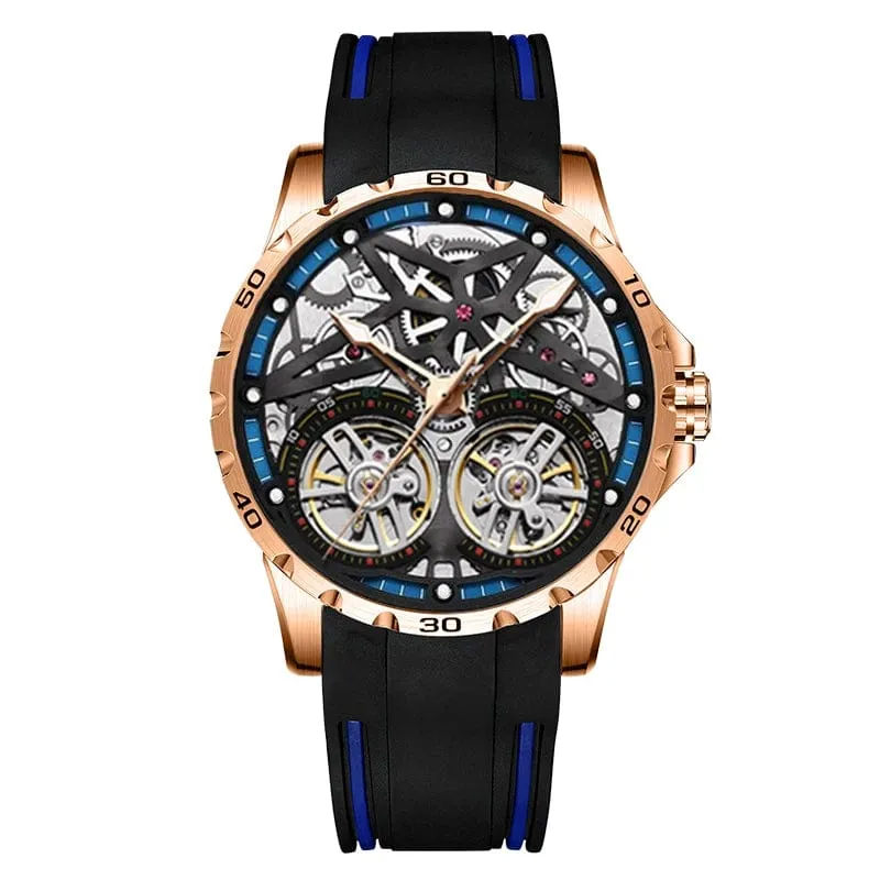 Men's Advanced Automatic Watch - Tourbillon Skeleton Mechanical Timepiece with Automatic Winding