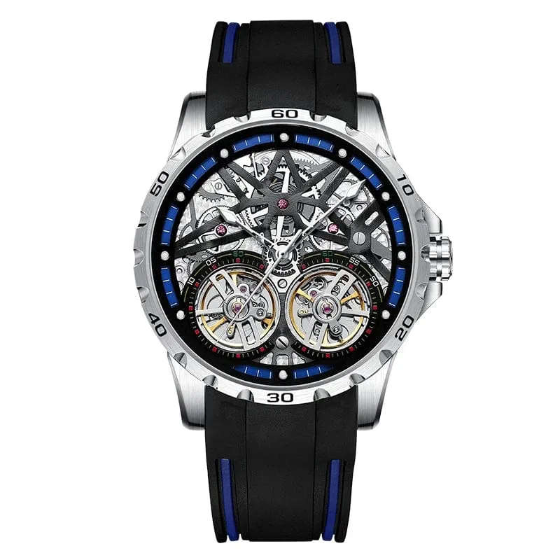 Men's Advanced Automatic Watch - Tourbillon Skeleton Mechanical Timepiece with Automatic Winding