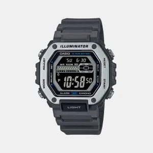 Men's Black Digital Resin Watch D302 - MWD-110H-8BVDF