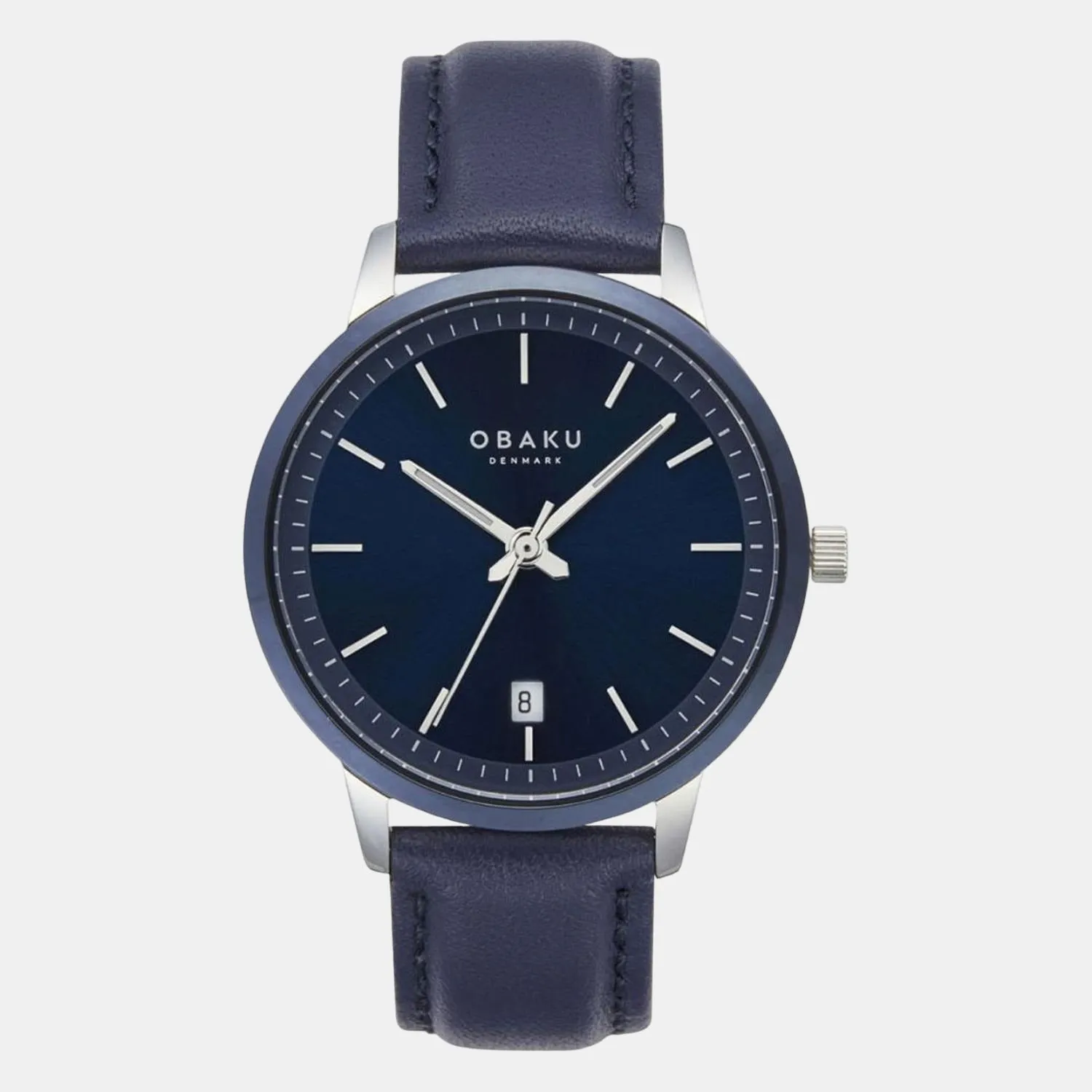 Men's Blue Analog Leather Watch V270GDHLRL