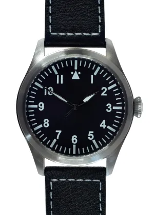 MWC 1940s Pattern Classic 46mm Limited Edition XL Military Pilots Watch with Sapphire Crystal - With Plain Caseback Suitable for Engraving