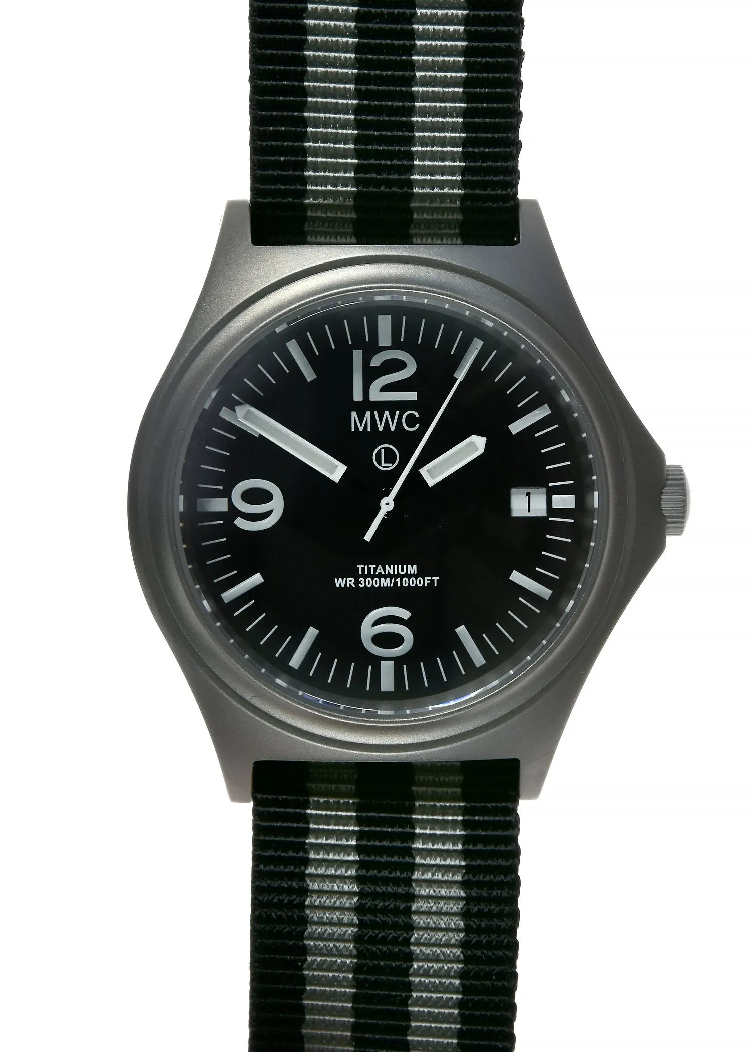 MWC Titanium Military Watch, 300m Water Resistant, 10 Year Battery Life, Luminova and Sapphire Crystal