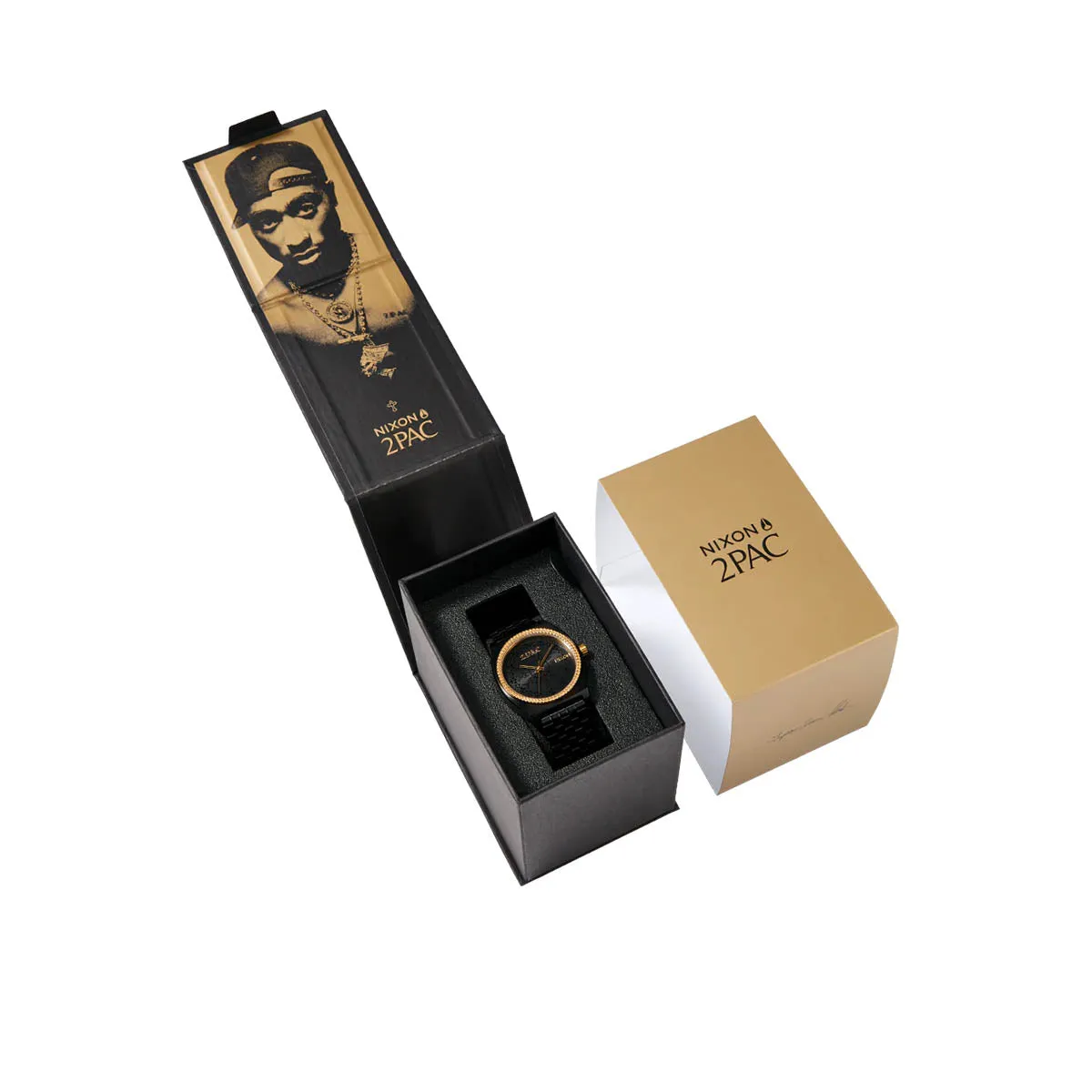 Nixon - 2PAC Time Teller Watch Black/Gold