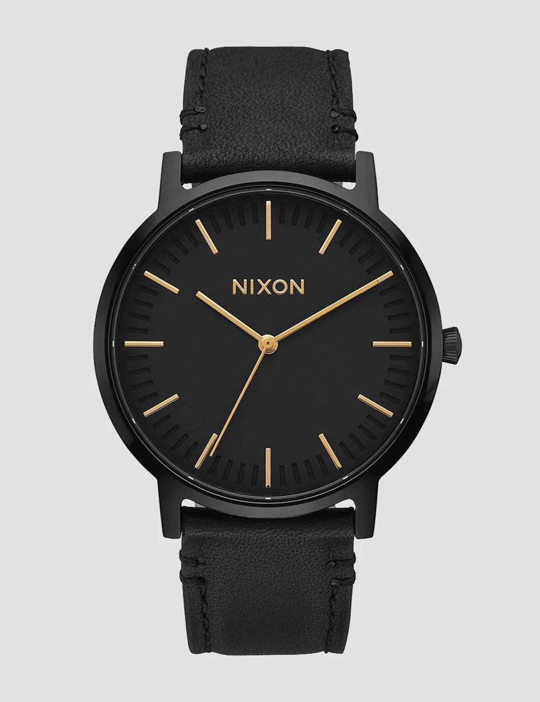 Nixon Porter Leather Watch - Black