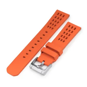 Ocellus Orange Quick Release FKM Rubber Sports Watch Strap, 20mm or 22mm