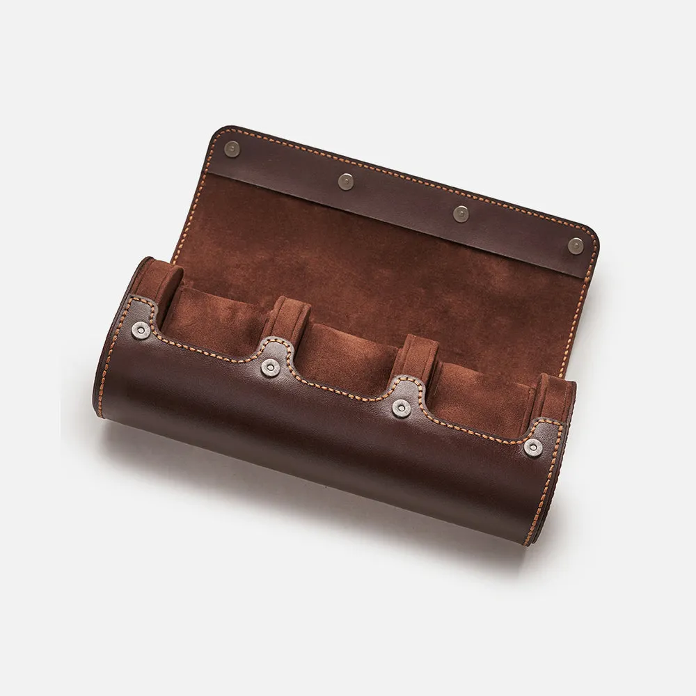 Premium Watch Case - Natural Leather - Fits 3 Watches